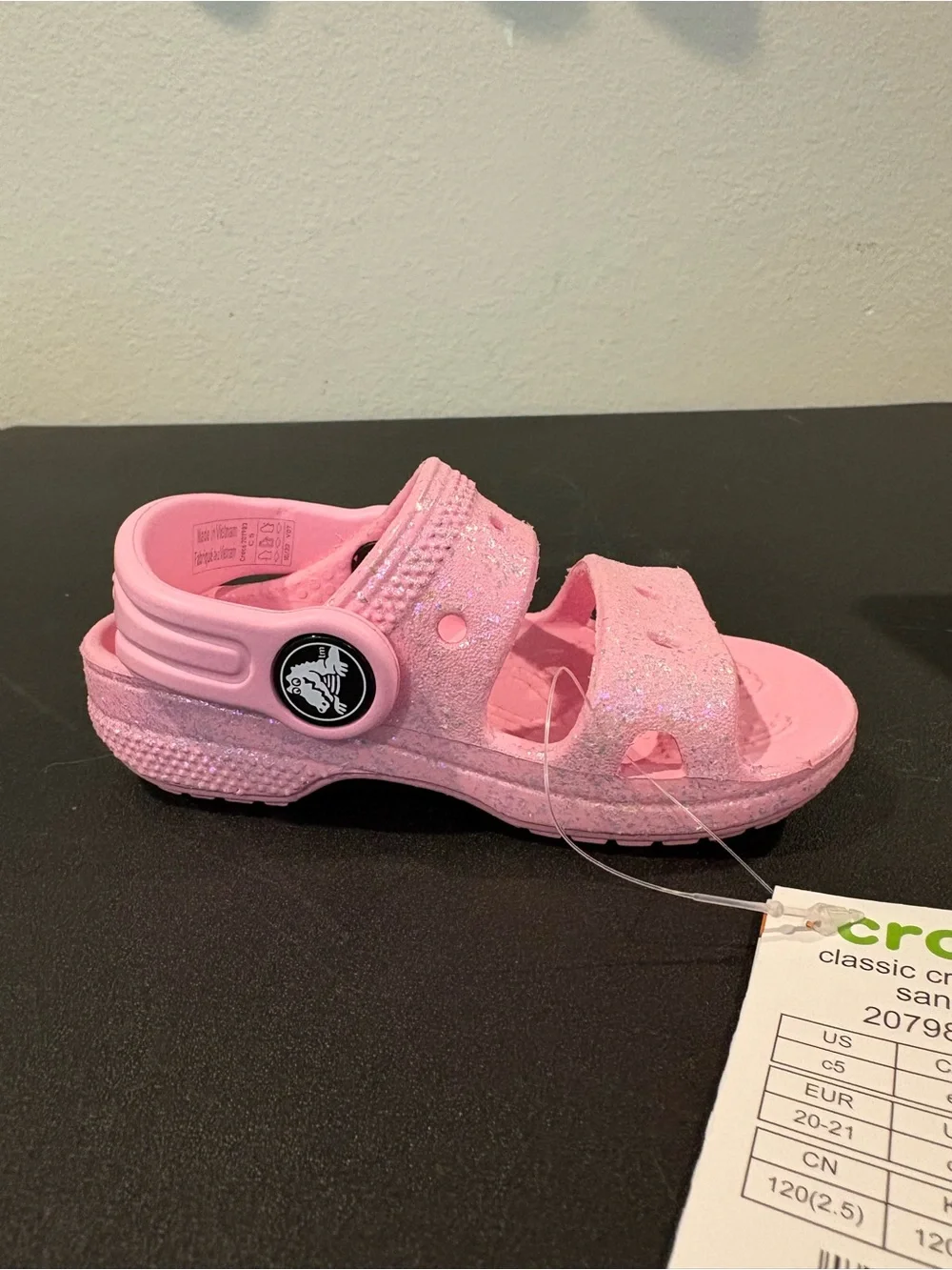 Crocs Classic Glitter Sandal Clog Kid Flamingo Pink Infant Baby Toddler Sizes